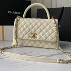 Chanel Trendy CC Flap Bag White Quilted with Top Handle