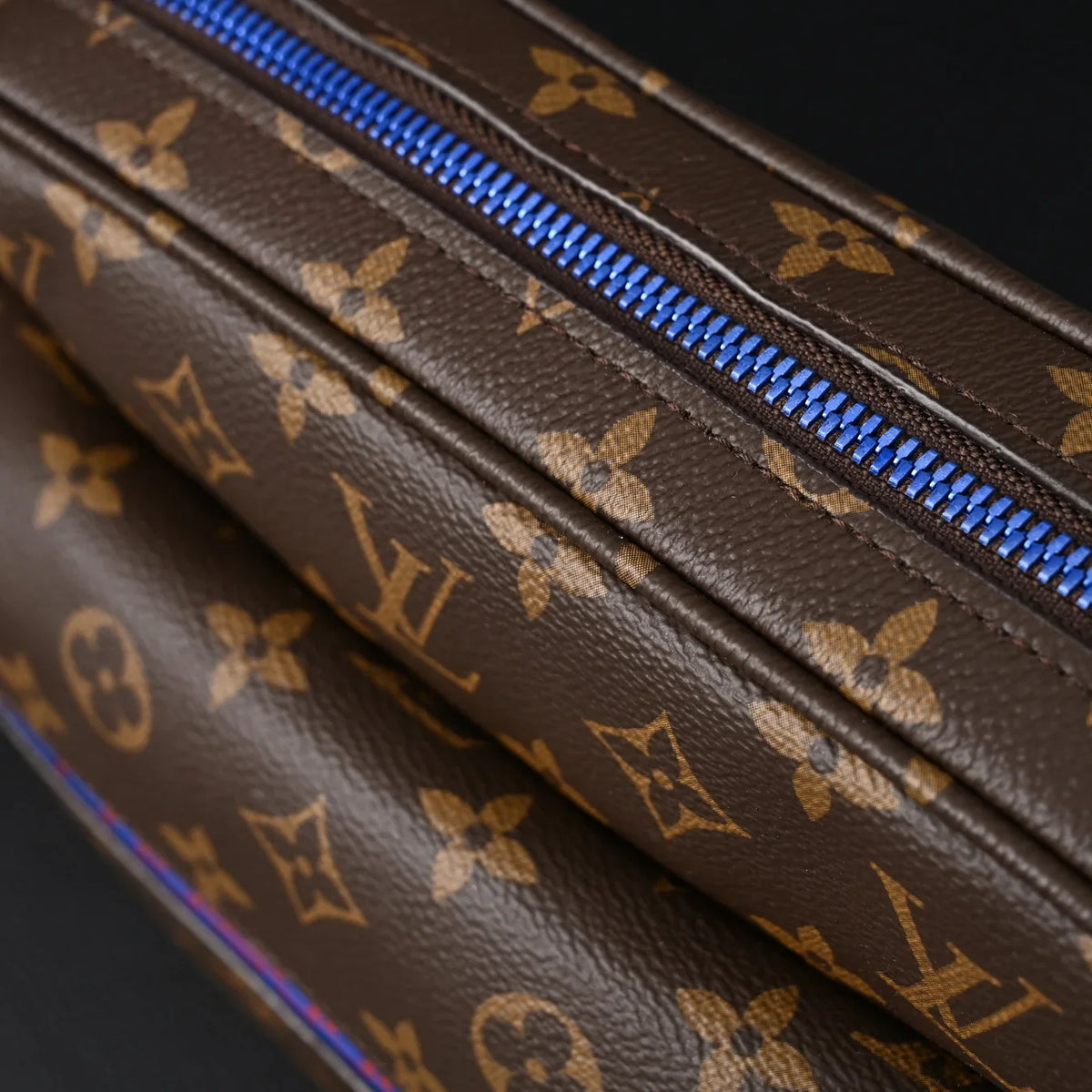 Louis Vuitton Trio Messenger Bag Monogram Canvas Blue Strap Crossbody Pouch