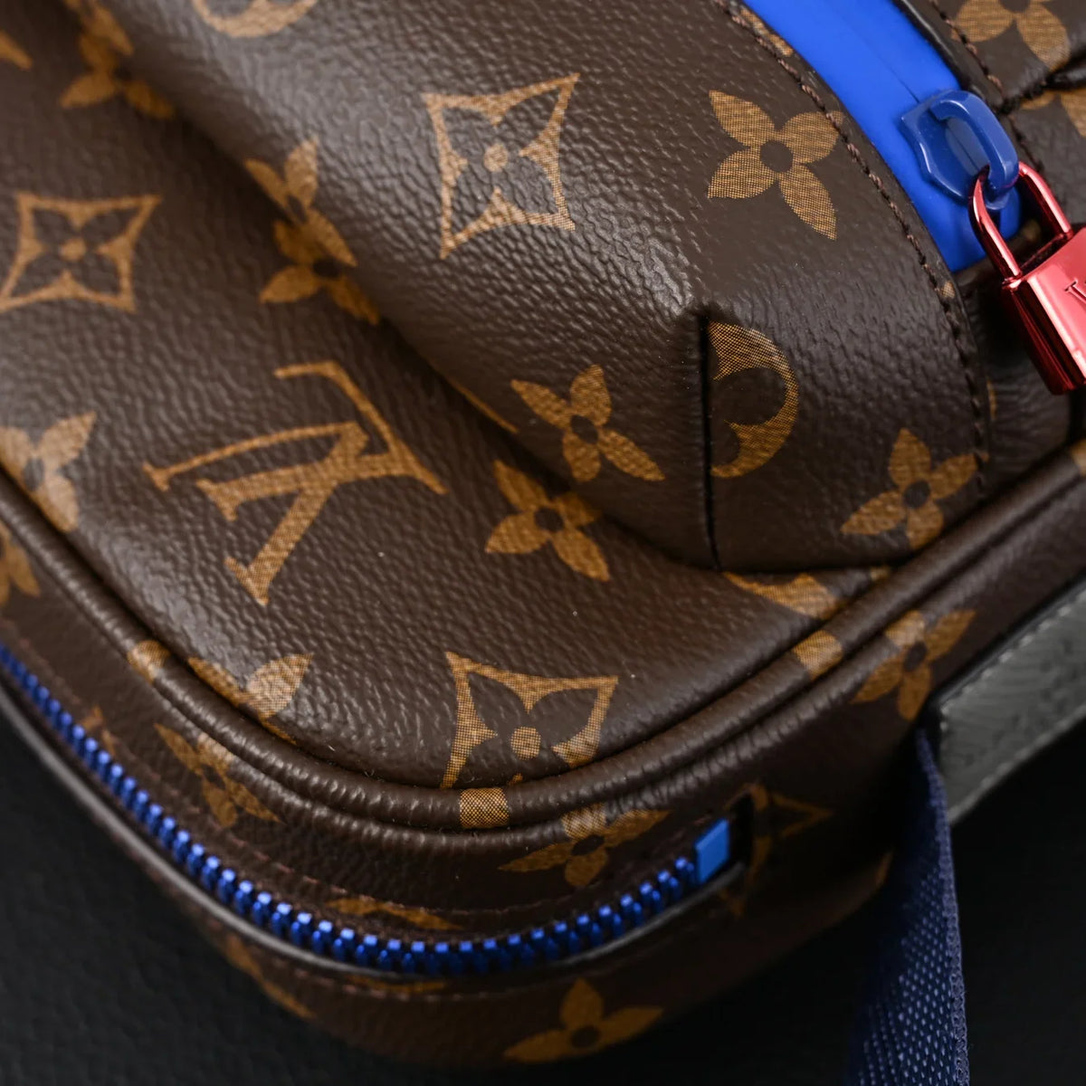 Louis Vuitton Trio Messenger Bag Monogram Canvas Blue Strap Crossbody Pouch