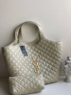 SAINT LAURENT Icare extra large embellished quilted leather tote Handbag