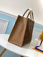Louis Vuitton Onthego GM Tote Bag Monogram Giant Reverse Canvas Shoulder