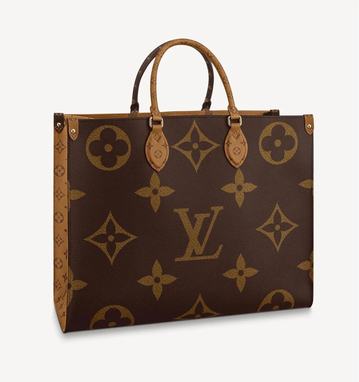 Louis Vuitton Onthego GM Tote Bag Monogram Giant Reverse Canvas Shoulder