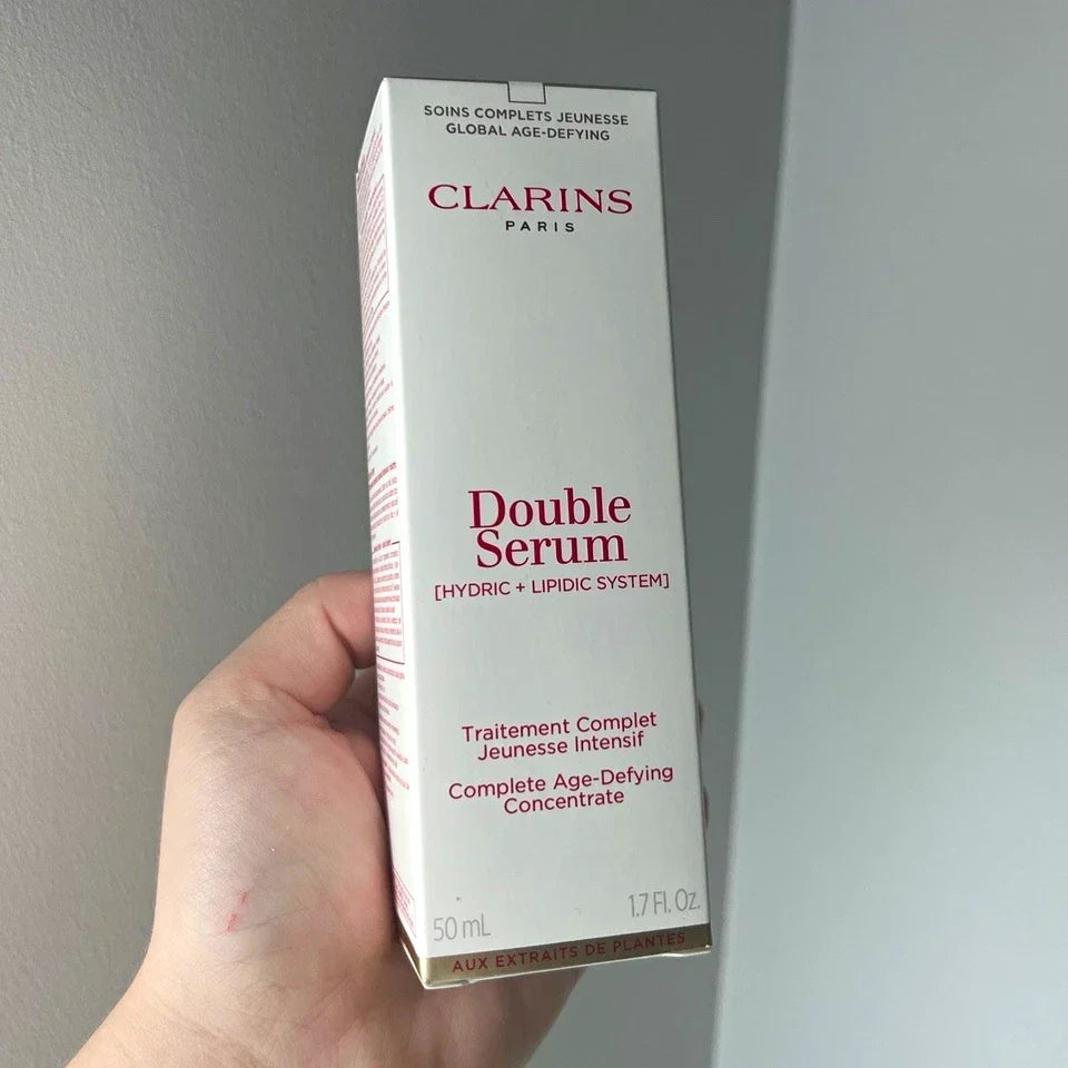 Clarins Double Serum Complete Age Defying Concentrate 1.6oz Hydric + Lipidic NEW
